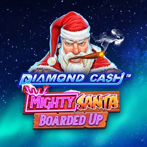 Official Slots logo: Diamond Cash Mighty Santa Boarded Up by Greentube at Instant Casino
