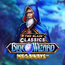 Fire Blaze Blue Wizard Megaways by Rarestone Gaming, showcased at instantcasinoo.eu – game logo